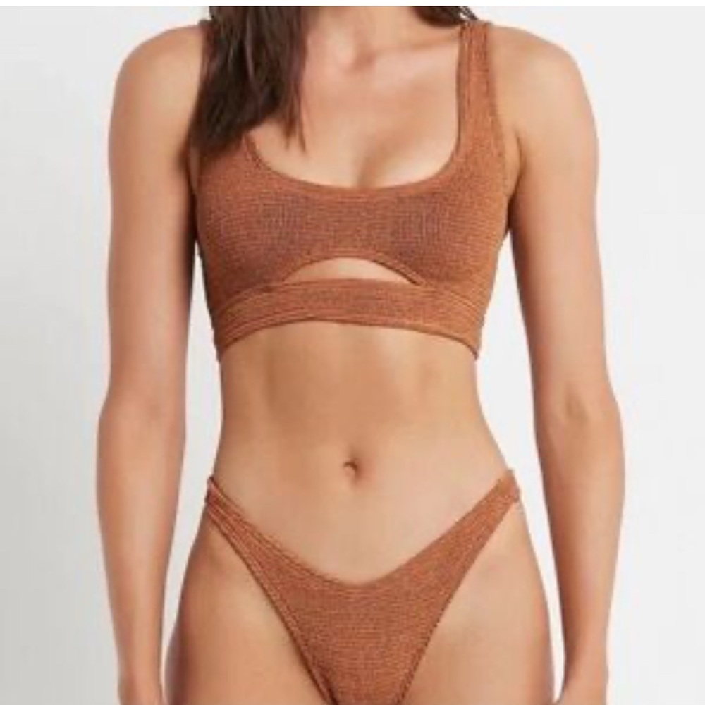 Chic Rust Bikini with Cutout